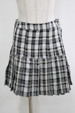 画像1: Candy Stripper / CHECK PLEATS MINI SKIRT S ブラック H-25-12-11-032-PU-SK-KB-ZH
