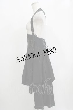 画像2: Ozz oneste / ホルター付薔薇刺繍オーバーコルセット  ブラック H-25-12-11-033-OO-SK-KB-ZH