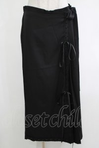 Triple fortune / ラップフレアパンツ XL ブラック H-25-12-11-034-EL-PA-KB-ZH