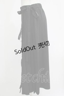 画像2: Triple fortune / ラップフレアパンツ XL ブラック H-25-12-11-034-EL-PA-KB-ZH