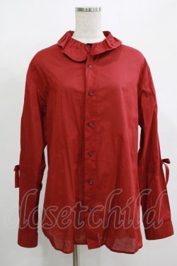 画像1: MILKBOY / フリルカラーシャツ  レッド H-25-12-11-038-MB-BL-KB-ZH