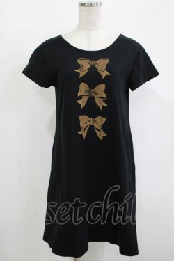 画像1: MILK / Ribbonカットワンピース  ブラック H-25-12-11-039-ML-OP-KB-ZH