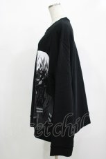 画像2: QOOZA / 東京喰種×QOOZA金木研 ダメージスウェット  ブラック H-25-12-11-041-PU-TO-KB-ZH (2)