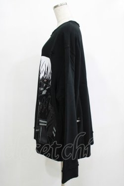 画像2: QOOZA / 東京喰種×QOOZA金木研 ダメージスウェット  ブラック H-25-12-11-042-PU-TO-KB-ZH