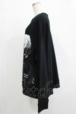 画像2: QOOZA / 東京喰種×QOOZA金木研 ダメージスウェット  ブラック H-25-12-11-044-PU-TO-KB-ZH (2)