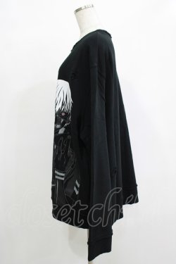 画像2: QOOZA / 東京喰種×QOOZA金木研 ダメージスウェット  ブラック H-25-12-11-044-PU-TO-KB-ZH