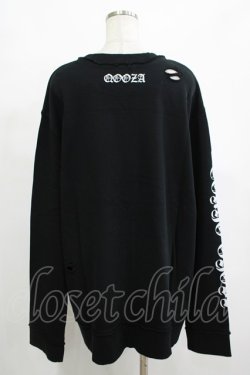 画像3: QOOZA / 東京喰種×QOOZA金木研 ダメージスウェット  ブラック H-25-12-11-044-PU-TO-KB-ZH