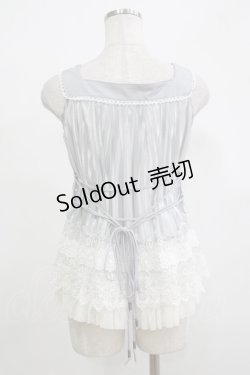 画像3: Ozz oneste / 薔薇刺繍シアーストライプトップス  グレー H-25-12-11-048-OO-TO-KB-ZT368