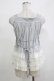 画像3: Ozz oneste / 薔薇刺繍シアーストライプトップス  グレー H-25-12-11-048-OO-TO-KB-ZH (3)