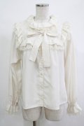 Melody BasKet / フリルレースヨーク切替ブラウス  アイボリー H-25-12-11-050-LO-BL-KB-ZH