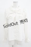 Melody BasKet / フリルレースヨーク切替ブラウス  アイボリー H-25-12-11-050-LO-BL-KB-ZH