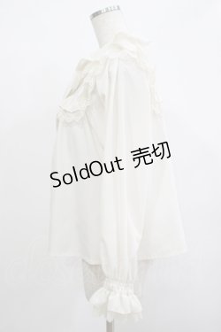 画像2: Melody BasKet / フリルレースヨーク切替ブラウス  アイボリー H-25-12-11-050-LO-BL-KB-ZH