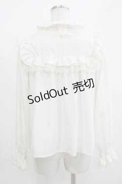 画像3: Melody BasKet / フリルレースヨーク切替ブラウス  アイボリー H-25-12-11-050-LO-BL-KB-ZH