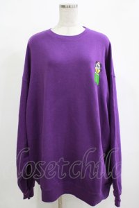 Candy Stripper / CANDYS PLAY SWEATワンピース  パープル H-25-12-11-053-PU-OP-KB-ZH