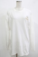Candy Stripper / EGG FREAKS L/S Tシャツ  白 H-25-12-11-055-PU-TO-KB-ZH