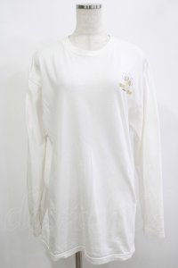 Candy Stripper / EGG FREAKS L/S Tシャツ  白 H-25-12-11-055-PU-TO-KB-ZH