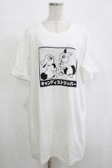 Candy Stripper / PRISONER BUNNYS BIG BIG TEE  ホワイト H-25-12-11-058-PU-TO-KB-ZH