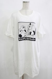 Candy Stripper / PRISONER BUNNYS BIG BIG TEE  ホワイト H-25-12-11-058-PU-TO-KB-ZH