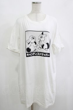 画像1: Candy Stripper / PRISONER BUNNYS BIG BIG TEE  ホワイト H-25-12-11-058-PU-TO-KB-ZH