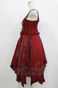 画像2: Ozz oneste / 和チャイナイレギュラーフリルワンピース  ボルドー H-25-12-11-006-OO-OP-KB-ZH