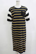 画像1: Candy Stripper / JUST RIGHT WAVE BORDERワンピース  ブラック H-25-12-11-059-PU-OP-KB-ZT464 (1)