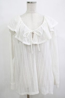 画像1: merry jenny / メッシュニットソーリラクシーチュニック  アイボリー H-25-12-11-062-LO-TO-KB-ZH