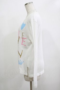 画像2: Jane Marple / ロゴプリントのロングスリーブトップス  白 H-25-12-11-065-JM-TO-KB-ZH