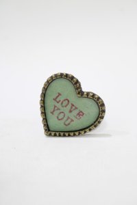 Katie / SWEET HEART ring 約10号 LOVE YOUミント H-25-12-11-070-LO-AC-KB-ZH