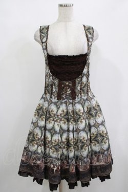 画像1: Ozz oneste / 宗教画プリントジャンパースカート  ブラウン H-25-12-11-008-OO-OP-KB-ZH