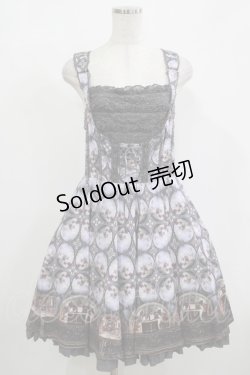 画像1: Ozz oneste / 宗教画プリントジャンパースカート  ブルーグレー H-25-12-11-009-OO-OP-KB-ZH