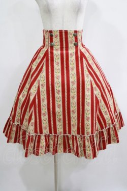 画像1: ATELIER PIERROT / ハイウエストスカート  赤(コーデュロイ) H-25-12-11-011-EL-SK-KB-ZH