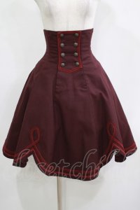 EXCENTRIQUE / ブラスバンド・コルセットスカート S-M ボルドー H-25-12-11-012-EL-SK-KB-ZH