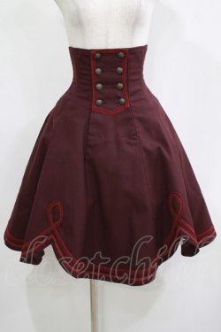 画像1: EXCENTRIQUE / ブラスバンド・コルセットスカート S-M ボルドー H-25-12-11-012-EL-SK-KB-ZH