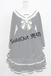 Melody BasKet / フリルセーラーワンピース  ネイビー H-25-12-11-002-LO-OP-KB-ZH
