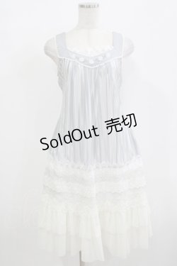 画像1: Ozz oneste / 薔薇刺繍シアーストライプワンピース  グレー H-25-12-11-014-OO-OP-KB-ZT368