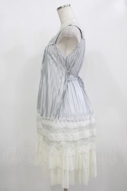 画像2: Ozz oneste / 薔薇刺繍シアーストライプワンピース  グレー H-25-12-11-014-OO-OP-KB-ZH