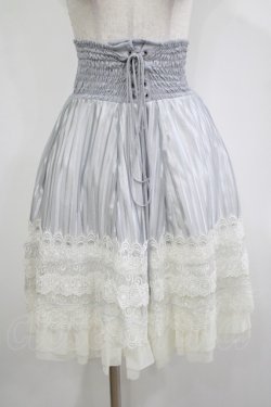 画像1: Ozz oneste / シアーストライプスカート  グレー H-25-12-11-015-OO-SK-KB-ZH