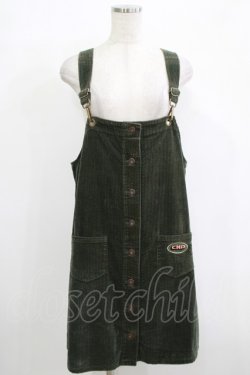 画像1: Candy Stripper / CND CORDUROY JUMPER SKIRT 2 カーキ H-25-12-11-019-PU-OP-KB-ZH