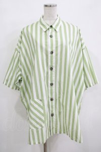 MILKBOY / STRIPE SHIRT  グリーン H-25-12-11-020-MB-BL-KB-ZH
