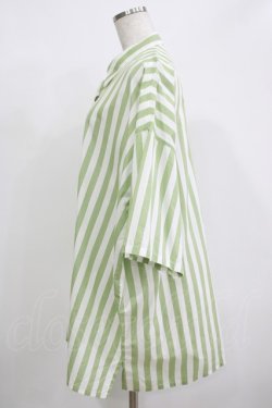画像2: MILKBOY / STRIPE SHIRT  グリーン H-25-12-11-020-MB-BL-KB-ZH