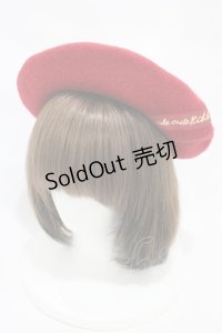 Emily Temple cute / ロゴリボンベレー  レッド H-25-12-12-001-ET-AC-KB-ZH