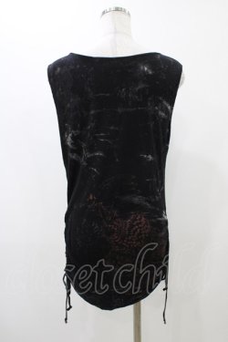 画像2: DARK RED  RUM / サイドギャザータンク  ブラック H-25-12-12-035-HN-TO-KB-ZH