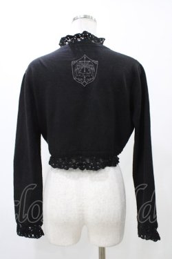 画像2: h.naoto Blood / エンブレム刺繍ニットボレロ  ブラック H-25-12-12-037-HN-TO-KB-ZH