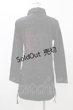 画像2: h.ANARCHY / 2Wayロングブラウス  ブラック H-25-12-12-040-HN-BL-KB-ZH