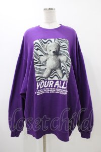 Candy Stripper / YOUR ALLY SWEATワンピース  パープル H-25-12-12-049-PU-OP-KB-ZH