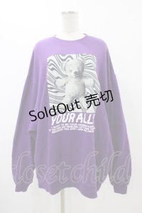 Candy Stripper / YOUR ALLY SWEATワンピース  パープル H-25-12-12-049-PU-OP-KB-ZH