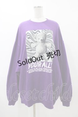 画像1: Candy Stripper / YOUR ALLY SWEATワンピース  パープル H-25-12-12-049-PU-OP-KB-ZH