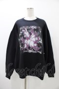 NieR Clothing / プリントSWEAT  XL ブラック/九尾 H-25-12-12-052-PU-TO-KB-ZH