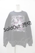 NieR CLOTHING / プリントSWEAT  XL ブラック/九尾 H-25-12-12-052-PU-TO-KB-ZH