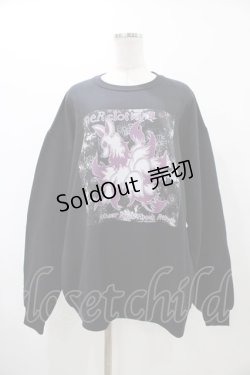 画像1: NieR CLOTHING / プリントSWEAT  XL ブラック/九尾 H-25-12-12-052-PU-TO-KB-ZH